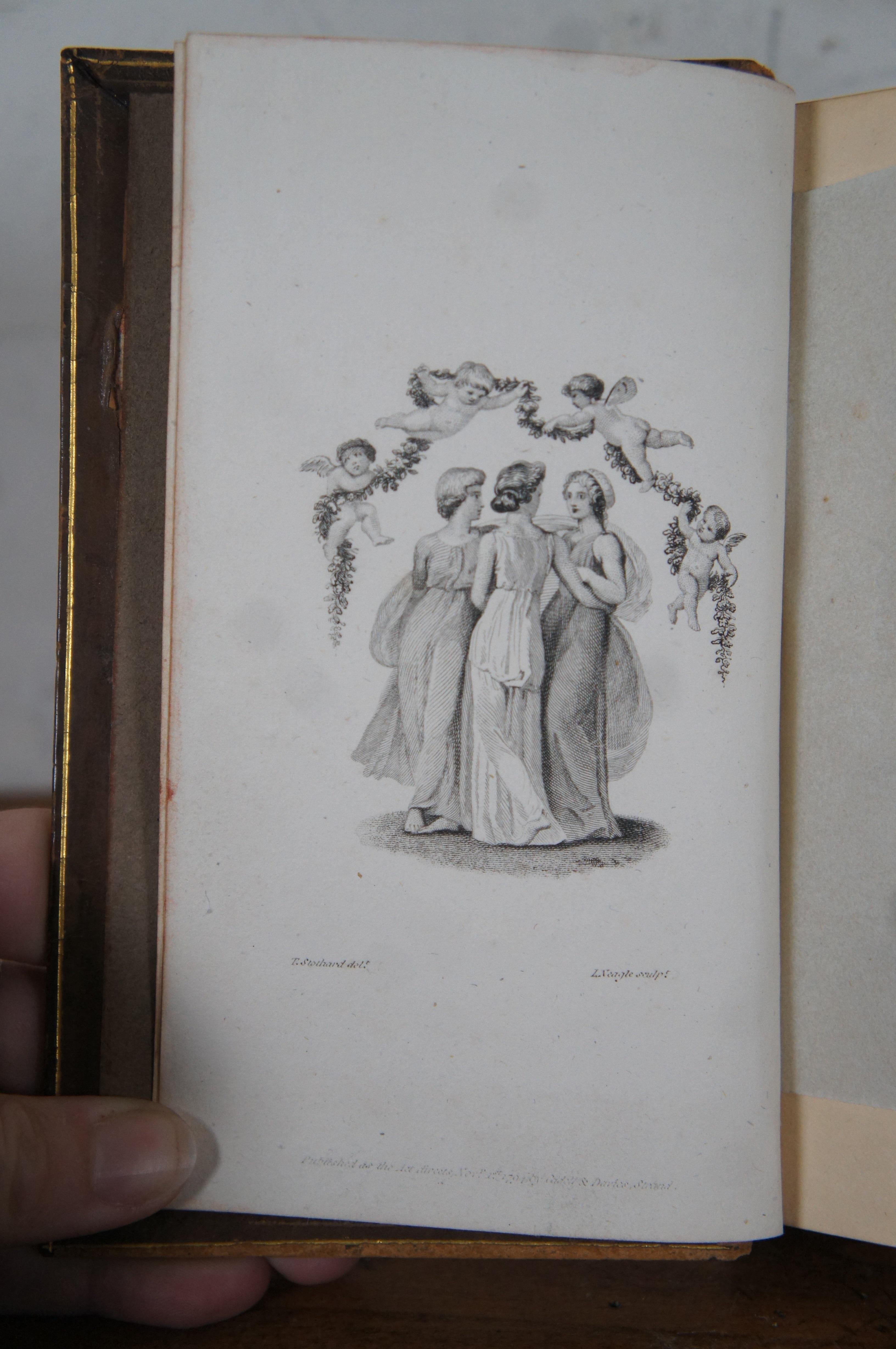 1810 Antique the Pleasures of Imagination Mark Akenside Leather Bound Book Photo 4