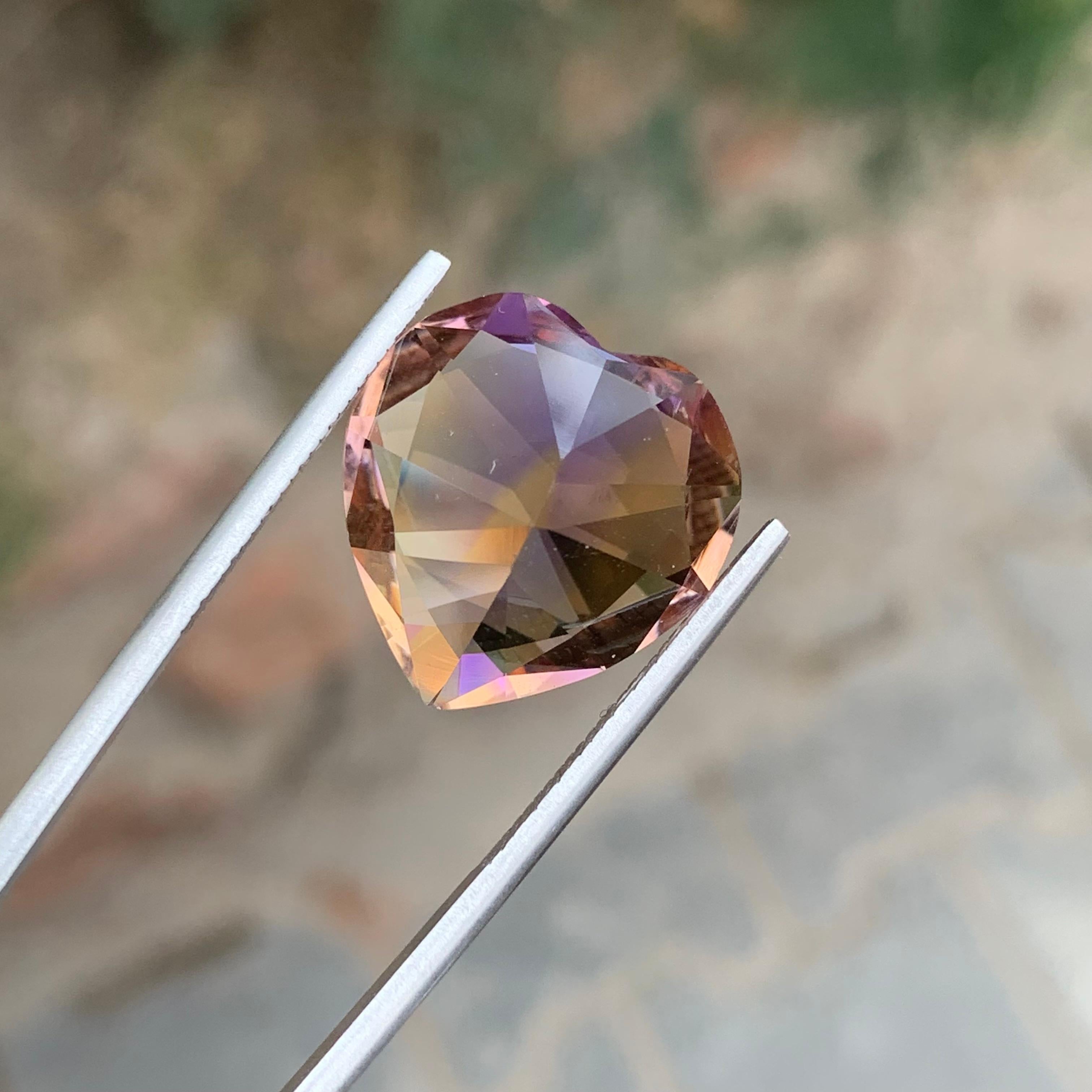 18.10 Carat Natural Loose Ametrine Heart Shape Gemstone (Amétrine en forme de coeur) en vente 5