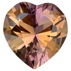 Gema suelta de 18,10 quilates de ametrina natural en forma de corazón