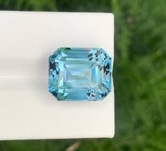 18.10 Carat Natural Loose London Blue Topaz Stone Emerald Cut African Gemstone