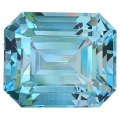 18.10 Carat Natural Loose London Blue Topaz Stone Emerald Cut African Gemstone
