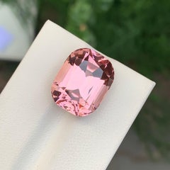 18.10 Carat Natural Loose Peachy Pink Tourmaline Cushion Shape Gemstone