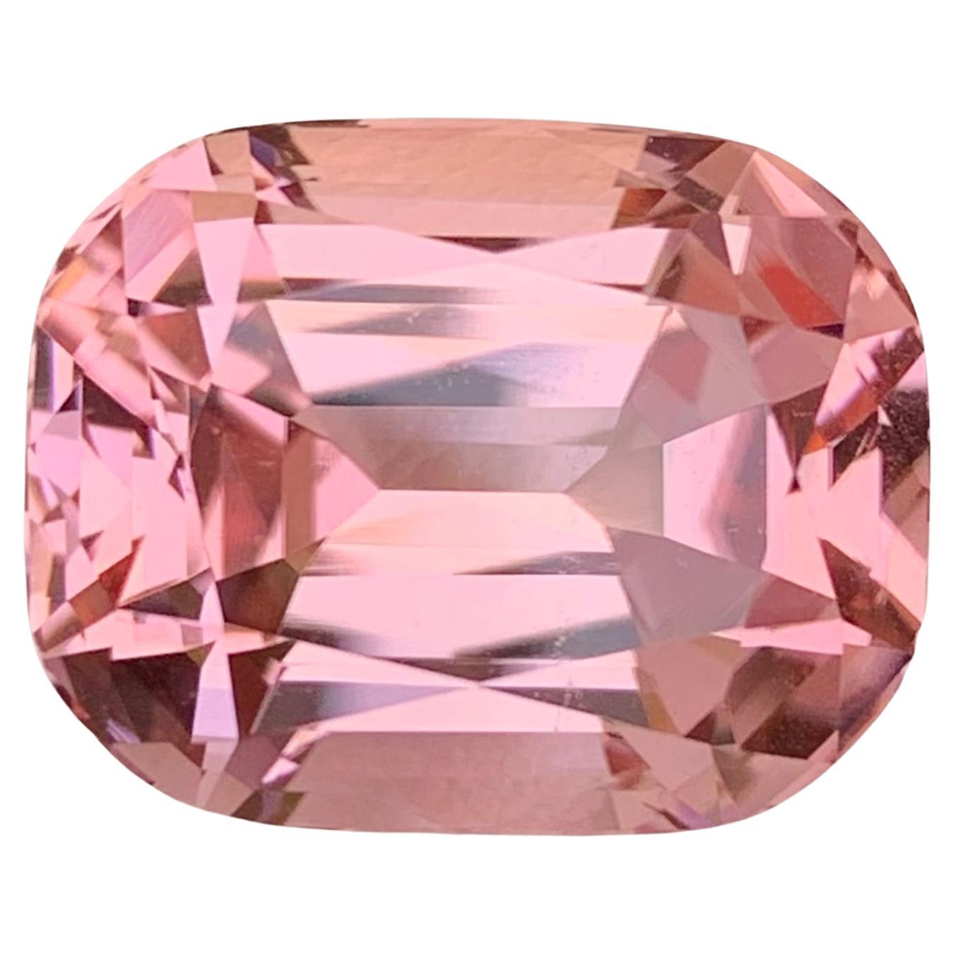18.10 Carat Natural Loose Peachy Pink Tourmaline Cushion Shape Gemstone