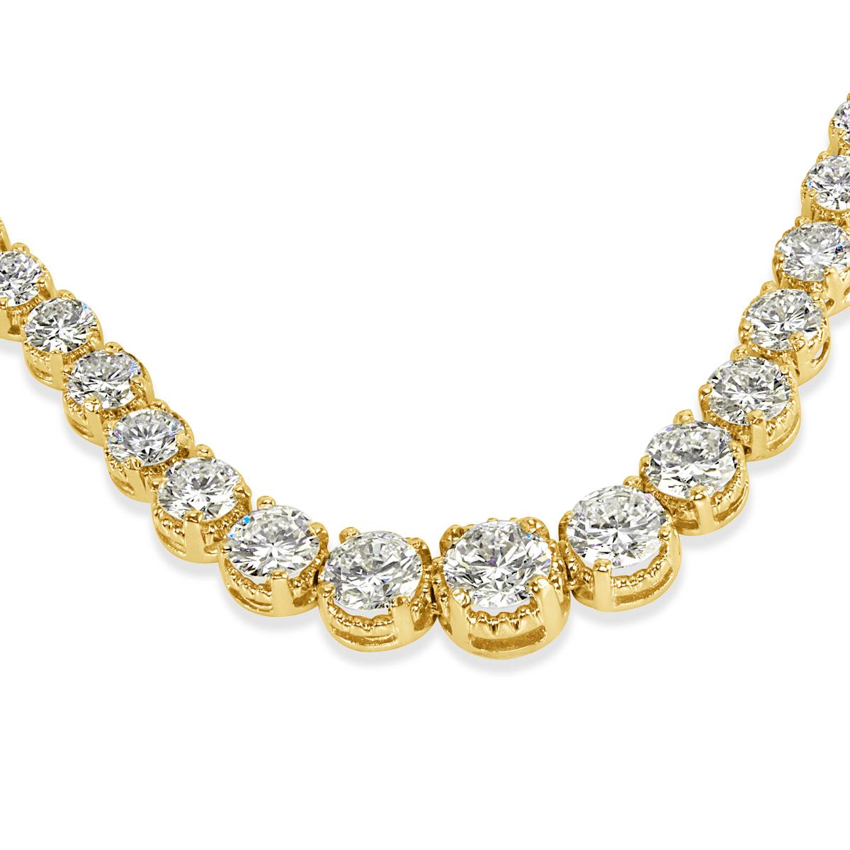 Mark Broumand 18,10 Karat runder Diamant im Brillantschliff Estate Riviera Halskette im Zustand „Neu“ im Angebot in Los Angeles, CA