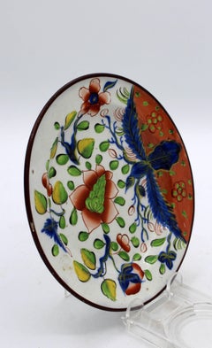 1810 Gaudy Dutch Pearlware "Dove" Pattern Plate