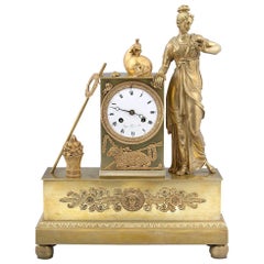 Antique 1810 Empire Clock Bronze France