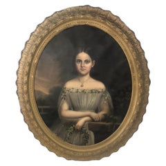 Peinture à l'huile réaliste d'une jeune fille célèbre, 1810