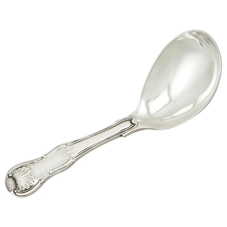 1810s Antique George III Sterling Silver Caddy Spoon For Sale