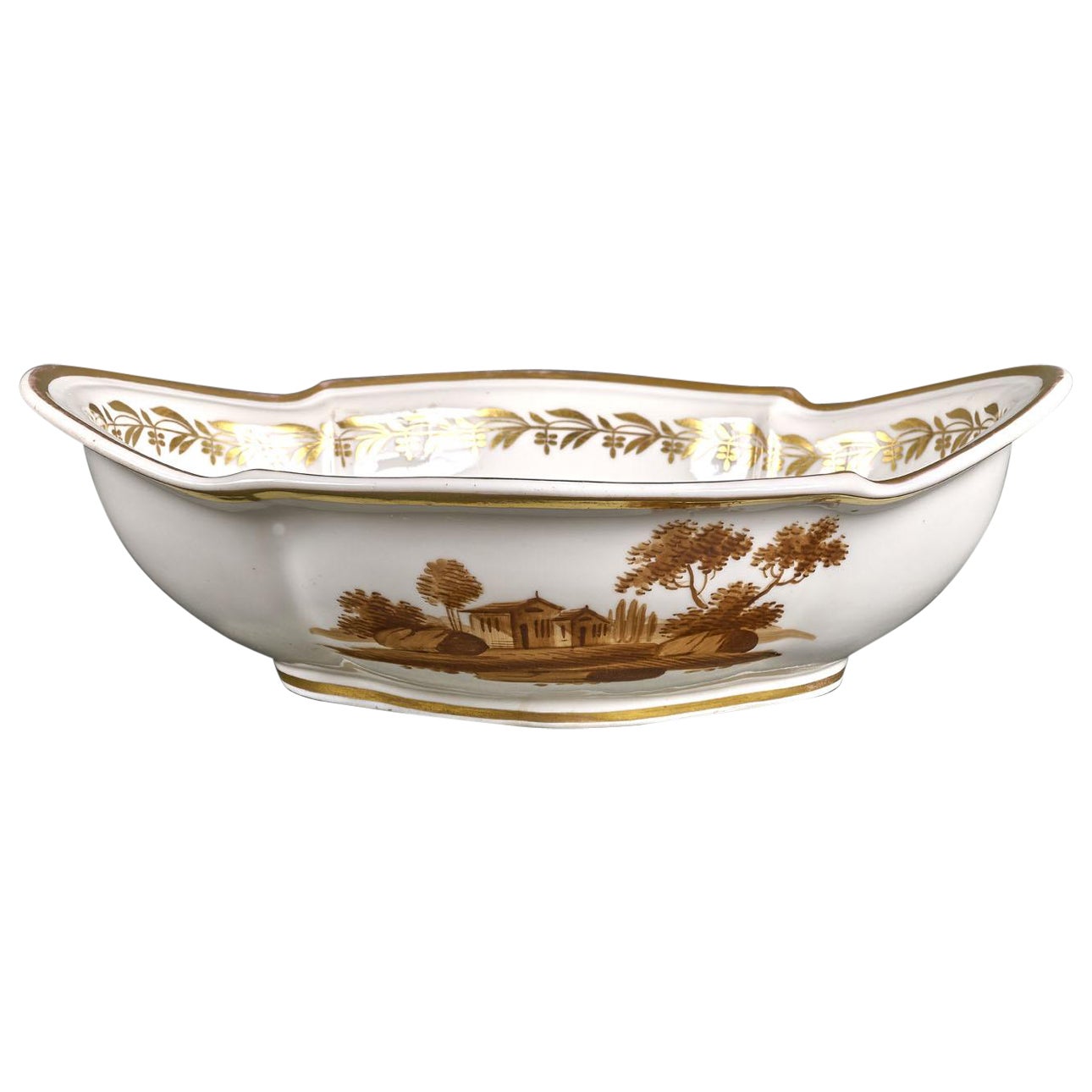 Centre de table Empire 1810 en porcelaine marquée à la main en vente