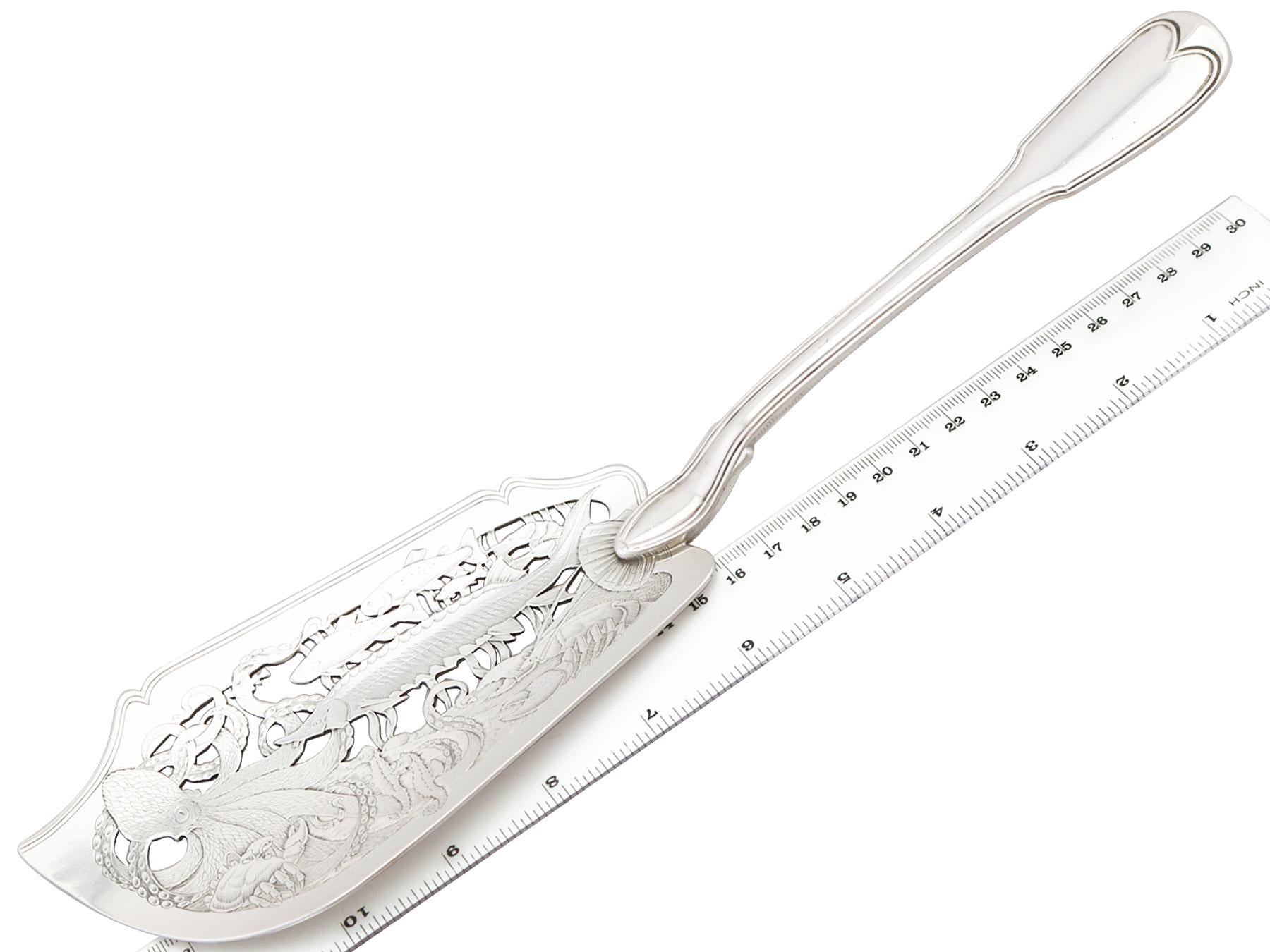 Paul Storr Antique Georgian 1811 Sterling Silver Fish Slice Server 3