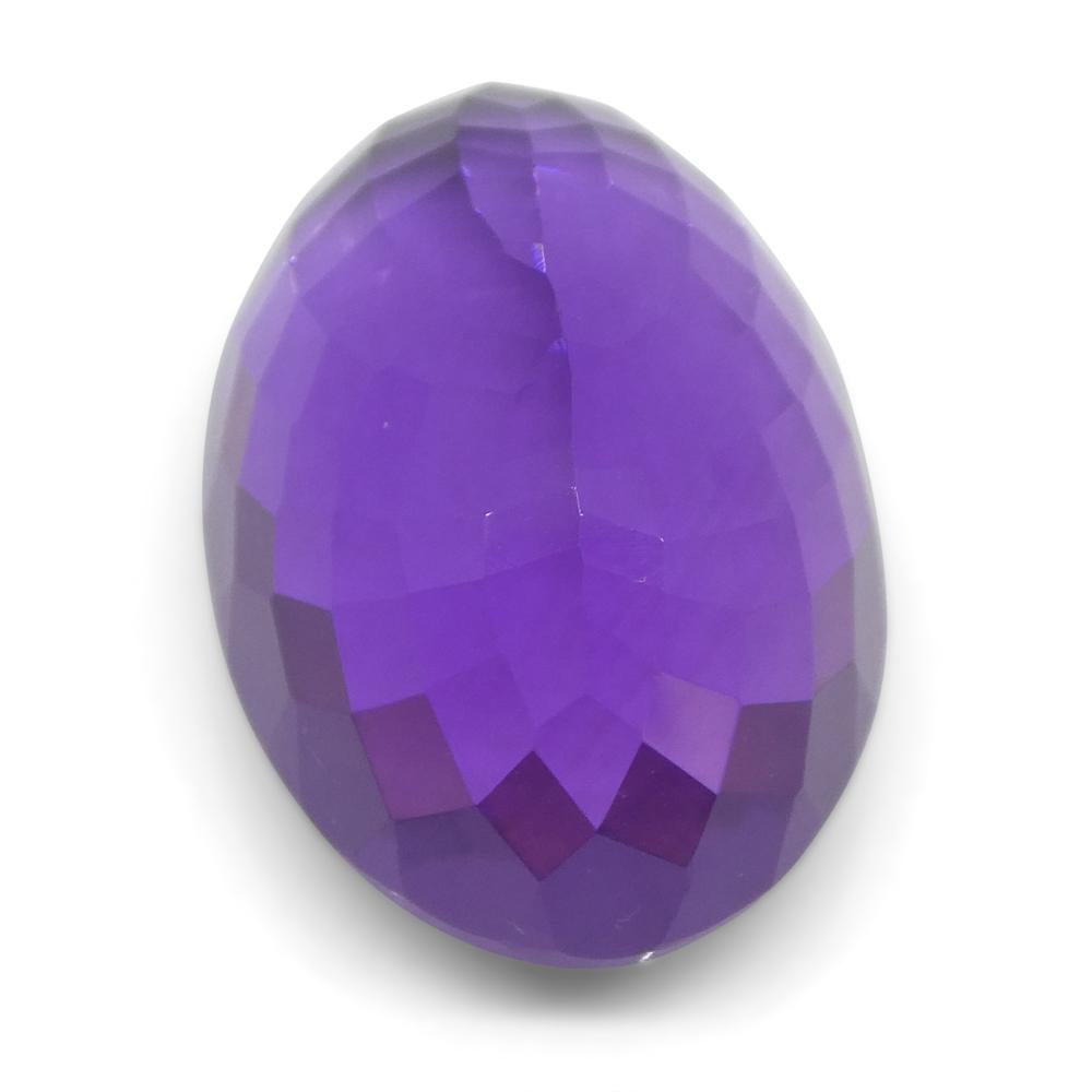 Oval Cut 18.11 ct Oval Amethyst For Sale