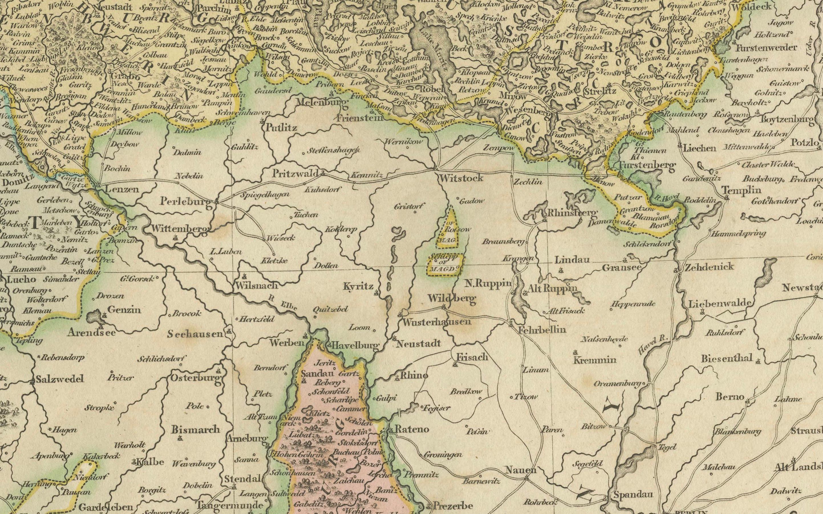 1811 John Cary Map of Lower Saxony - Featuring Bremen, Holstein, and More In Good Condition For Sale In Langweer, NL