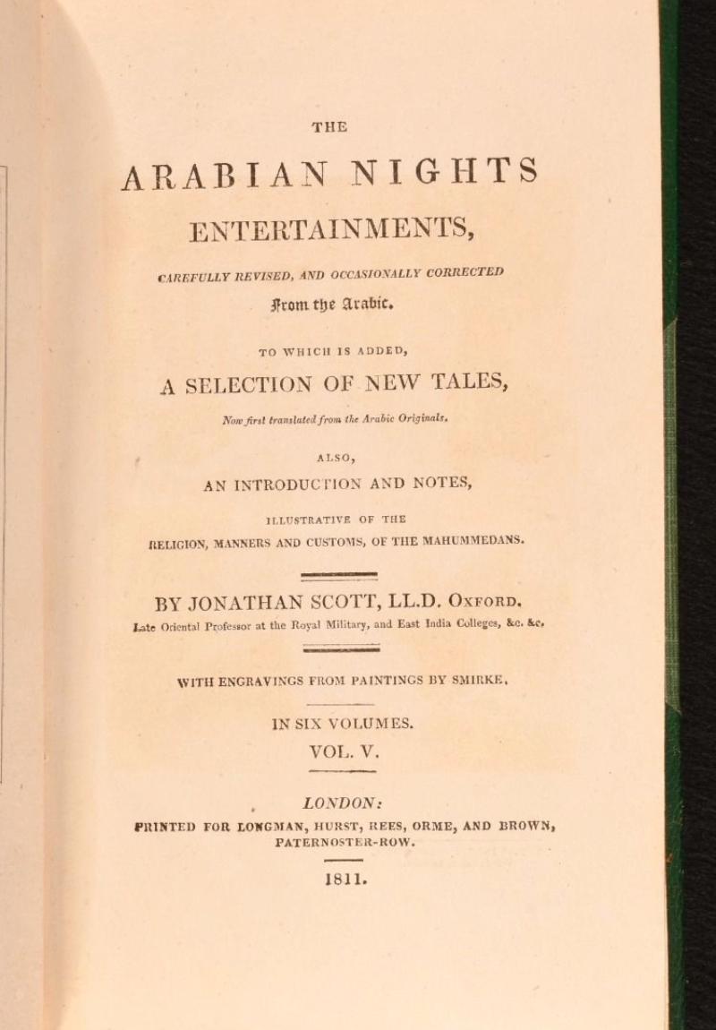 1811 Die Unterhaltungen aus Tausendundeiner Nacht im Angebot 1