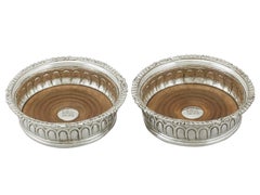 1812 Antique George III Sterling Silver Coasters