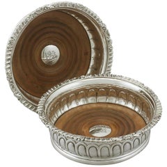 1812 Antique George III Sterling Silver Coasters