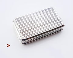 1812 Jorge III Británico Caja de Plata de Ley Dorada Caja de rapé 75gr