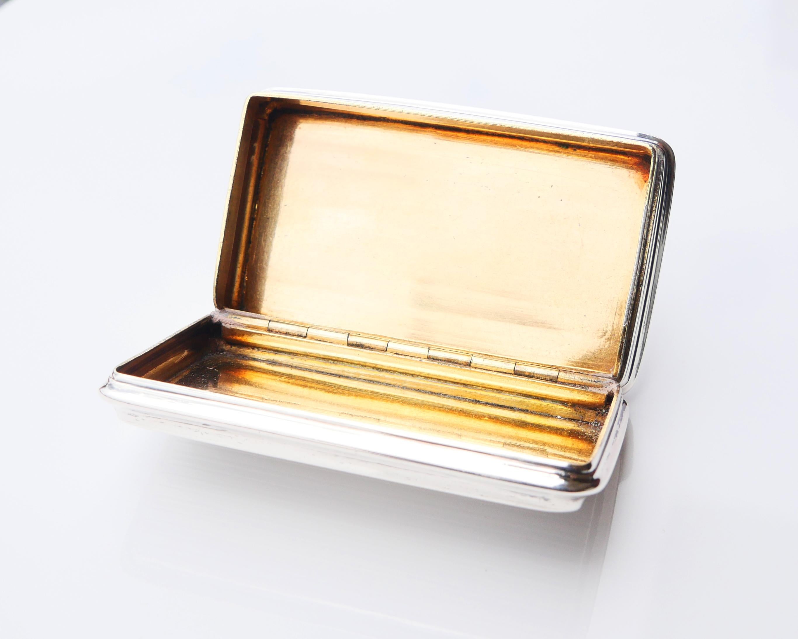 1812 George III. Britische vergoldete Sterlingsilber-Schnupftabakdose Pill-Schnupftabakdose 75gr im Angebot 6
