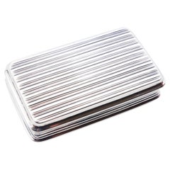 1812 Jorge III Británico Caja de Plata de Ley Dorada Caja de rapé 75gr