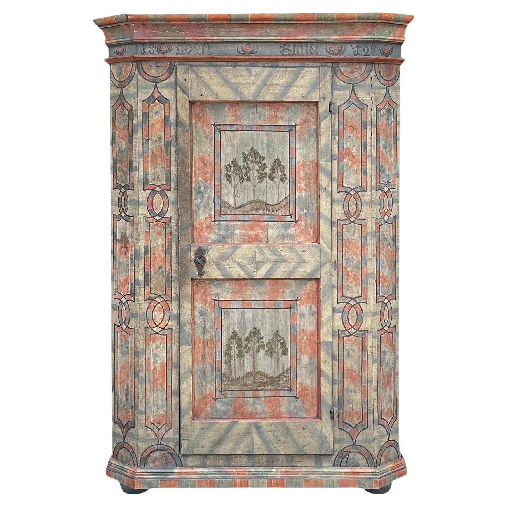 1812 Light Painted Alpine Cabinet