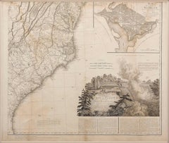 1812 United States Map, by Pierre Tardieu, Antique French Map Depicting the U.S.