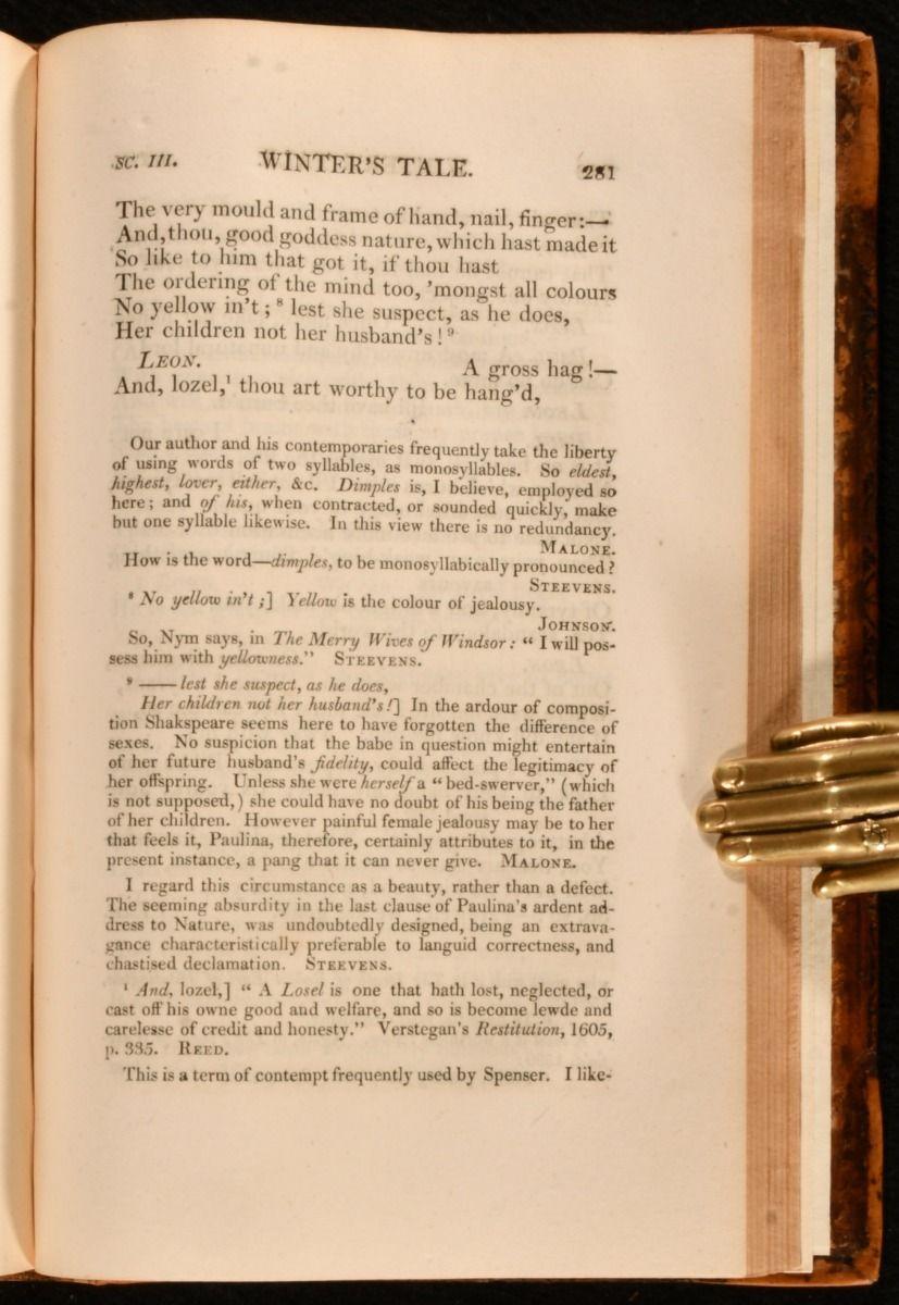 Papier 1813 The Plays of William Shakespeare (Les pièces de William Shakespeare) en vente