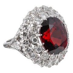 18.14 Carat Spessartite Garnet and Diamond Cocktail Ring