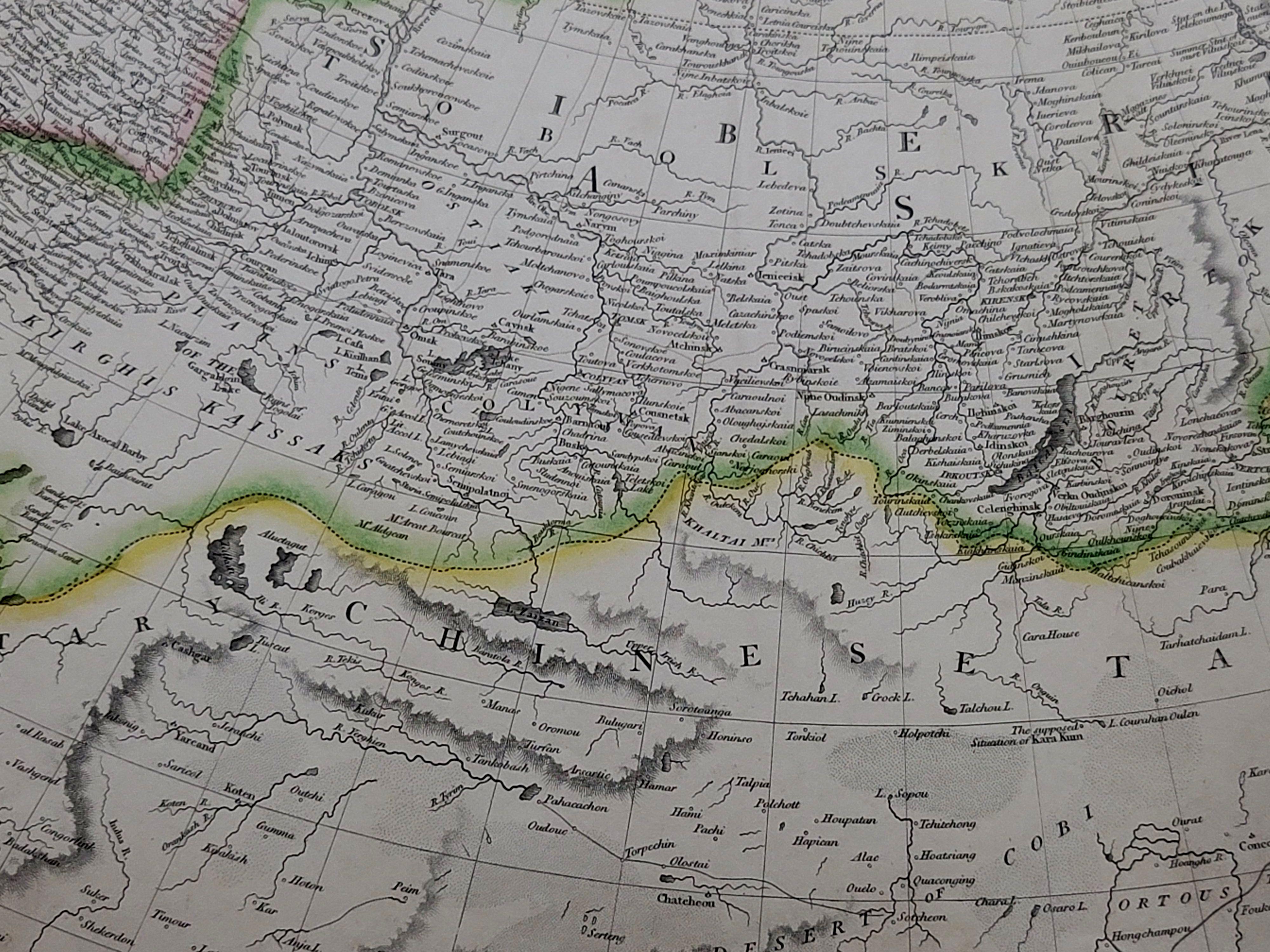 1814 Karte des „russischen Reiches“ Ric.r032 (Gemalt) im Angebot