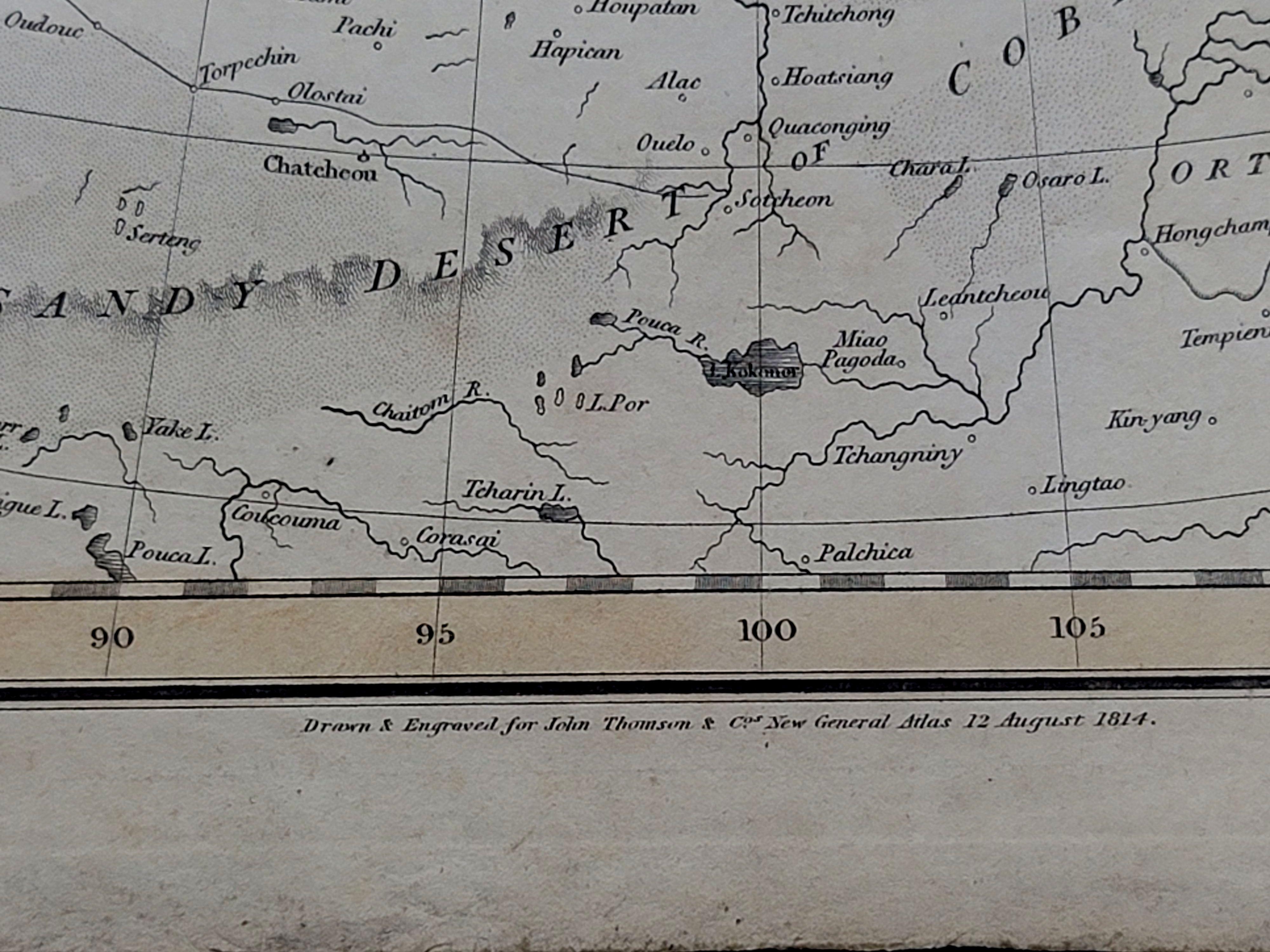 Painted 1814 Map of 