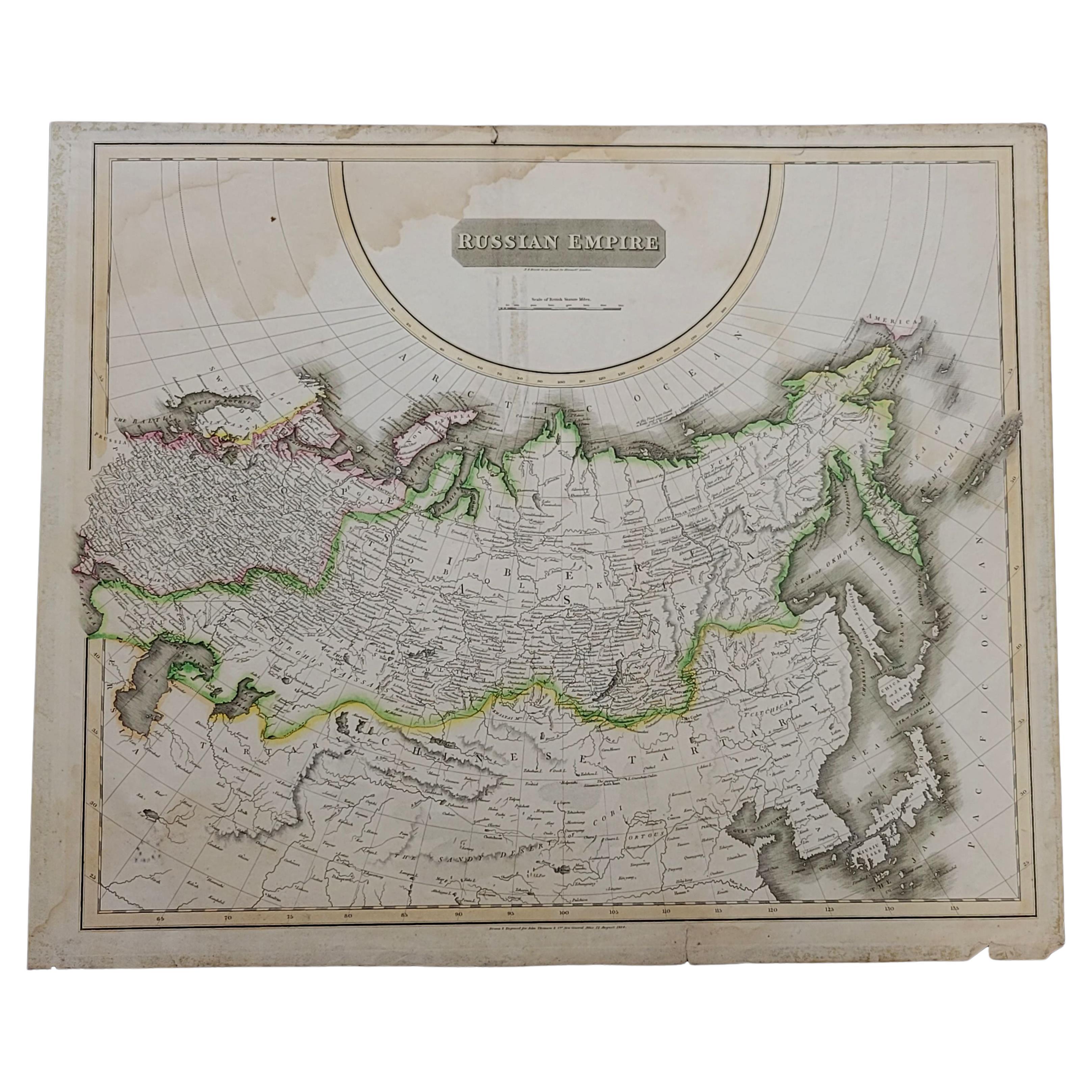 1814 Map of "Russian Empire" Ric.r032 For Sale