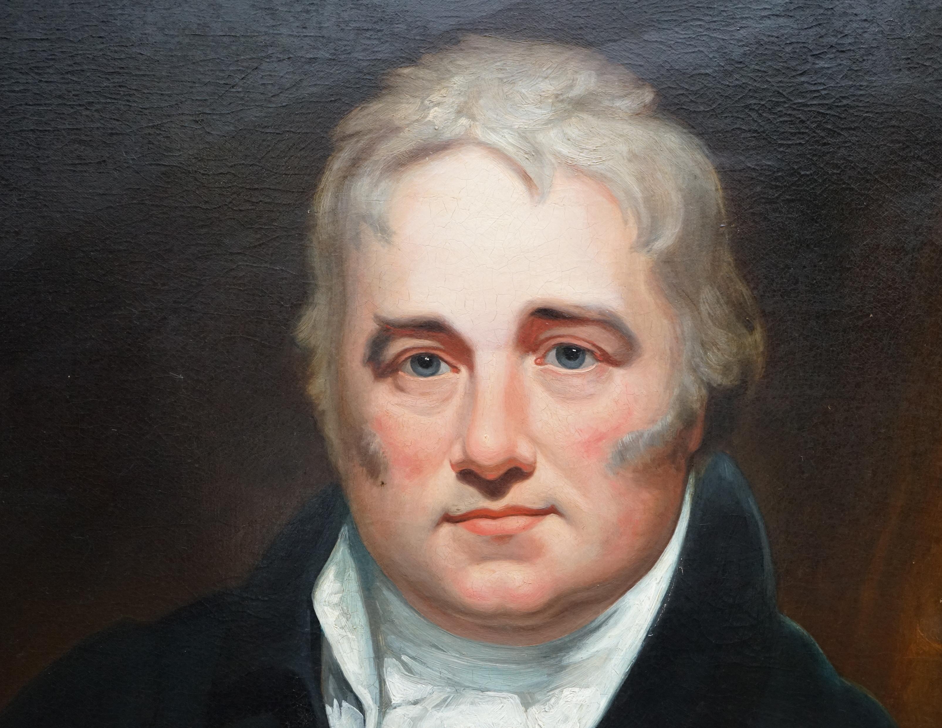 SIR WILLIAM BEECHEY CIRCLE OIL PAINting ROBERT 4TH EARL OF BUCKINGHAMSHiRE, 1814 en vente 3