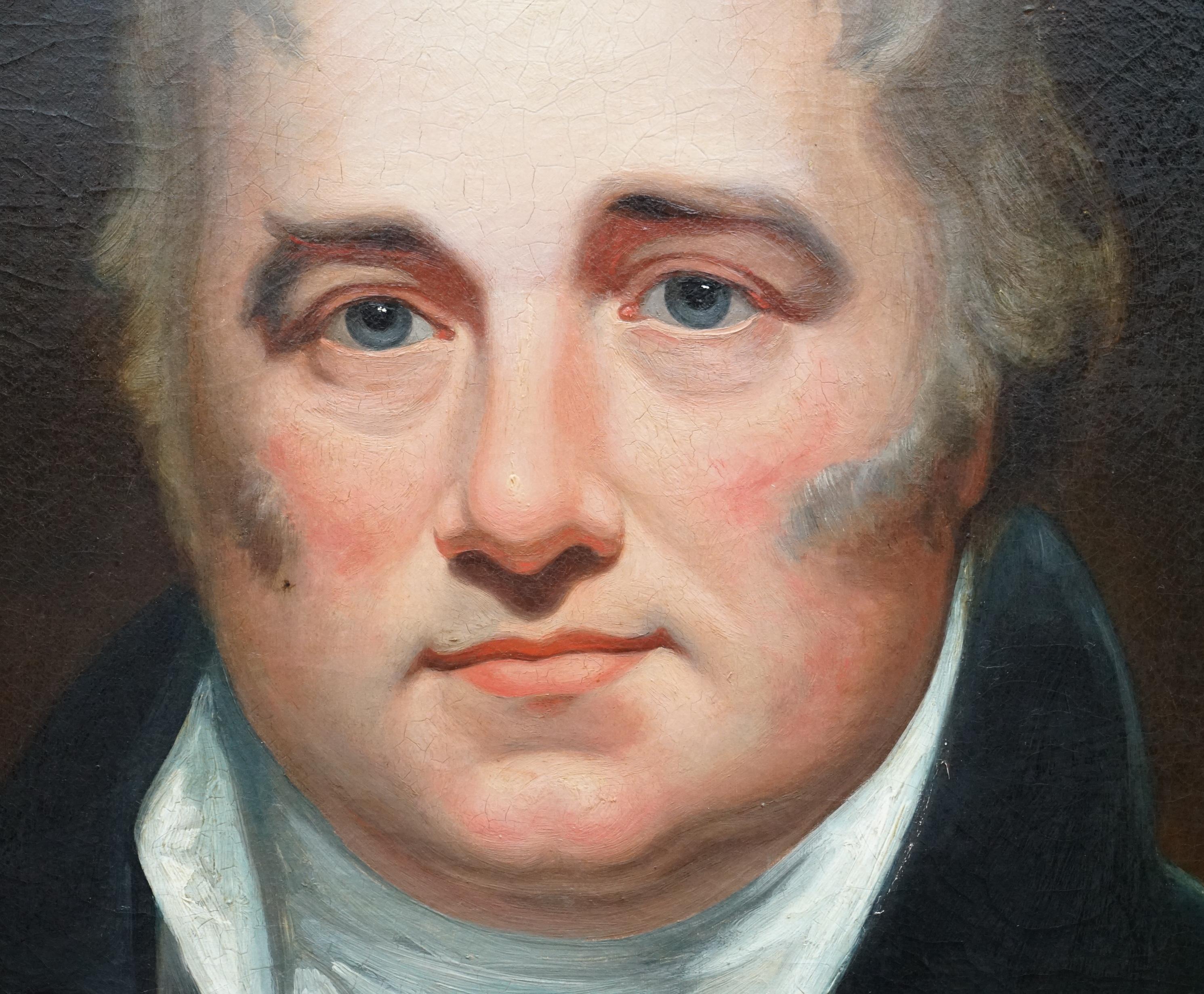 SIR WILLIAM BEECHEY CIRCLE OIL PAINting ROBERT 4TH EARL OF BUCKINGHAMSHiRE, 1814 en vente 5