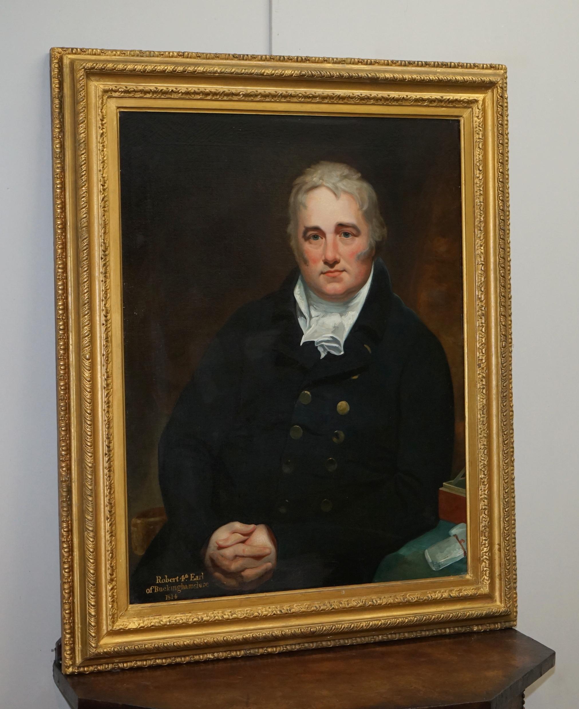 Wimbledon-Furniture

Wimbledon-Furniture is delighted to offer for sale this stunning oil painting portrait, signed to the bottom left Robert 5th Earl of Buckinghamshire 1814 and printed to the back “prepared by Roberson & Miller 51 Long Acre