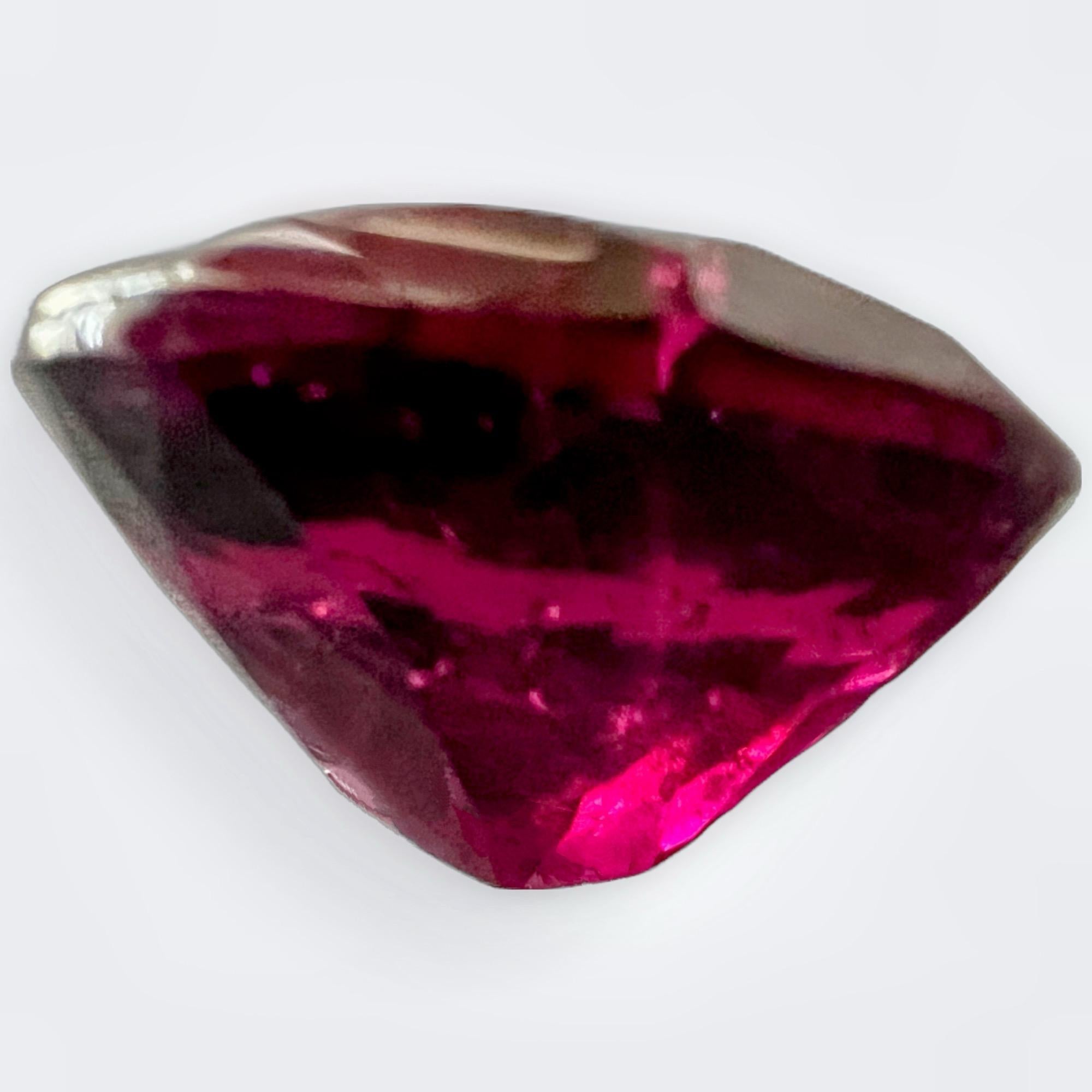 Oval Cut 18.14ct Oval Intense Red Rubellite Gemstone   For Sale