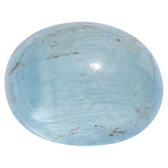 18.15 Carat Oval Cabochon Aquamarine Loose Gemstone