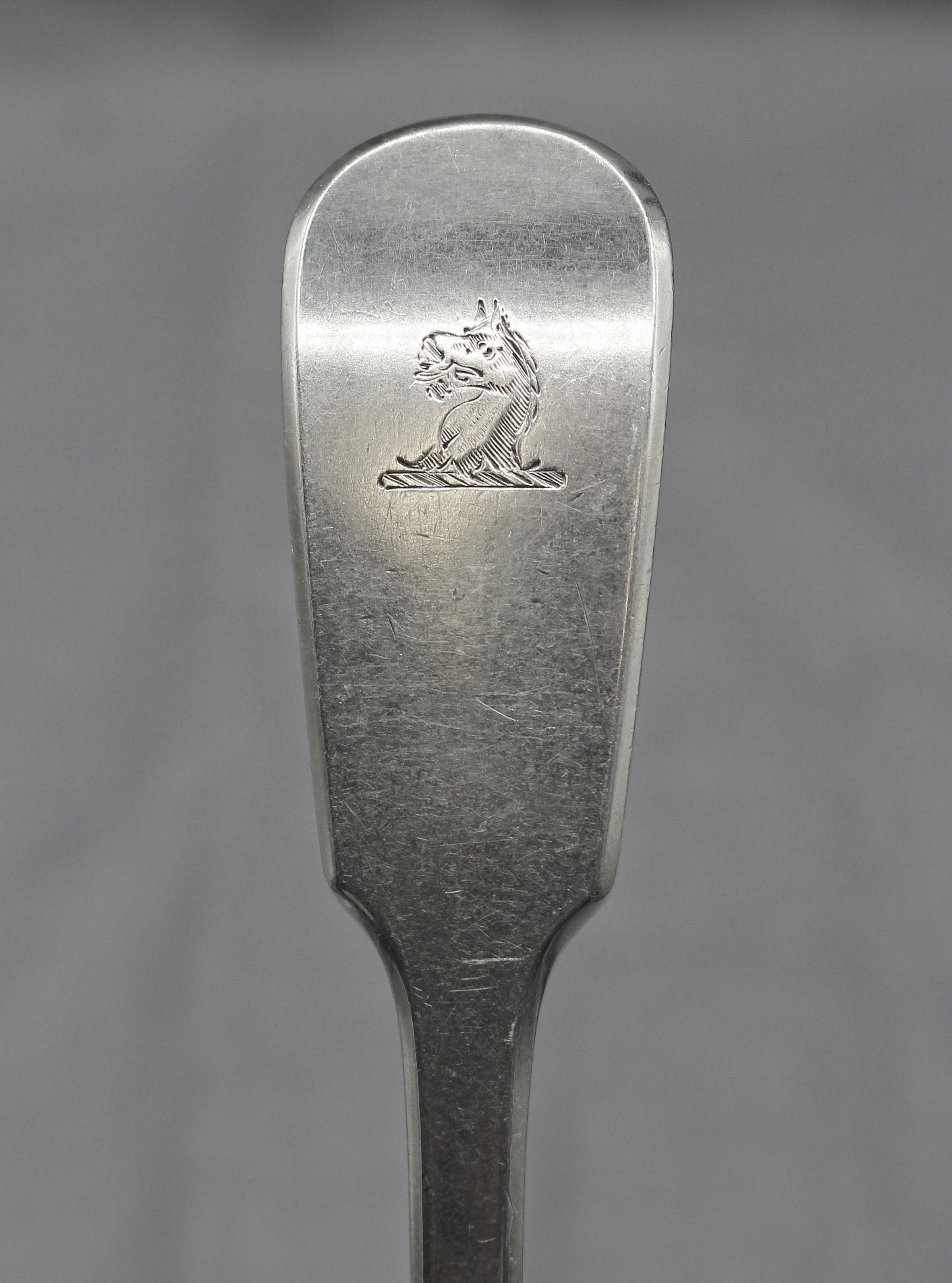 Georgian 1815 English Sterling Silver Serving Spoon by Paul Storr