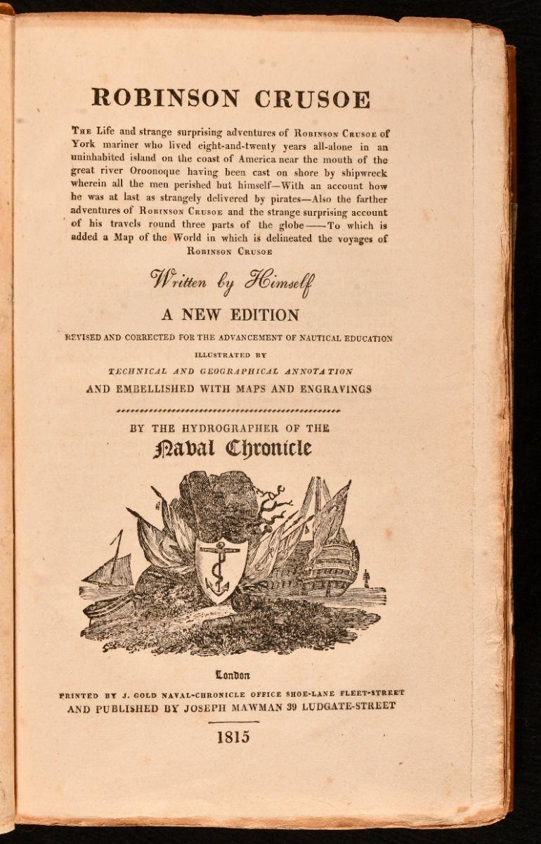 British 1815 Robinson Crusoe For Sale