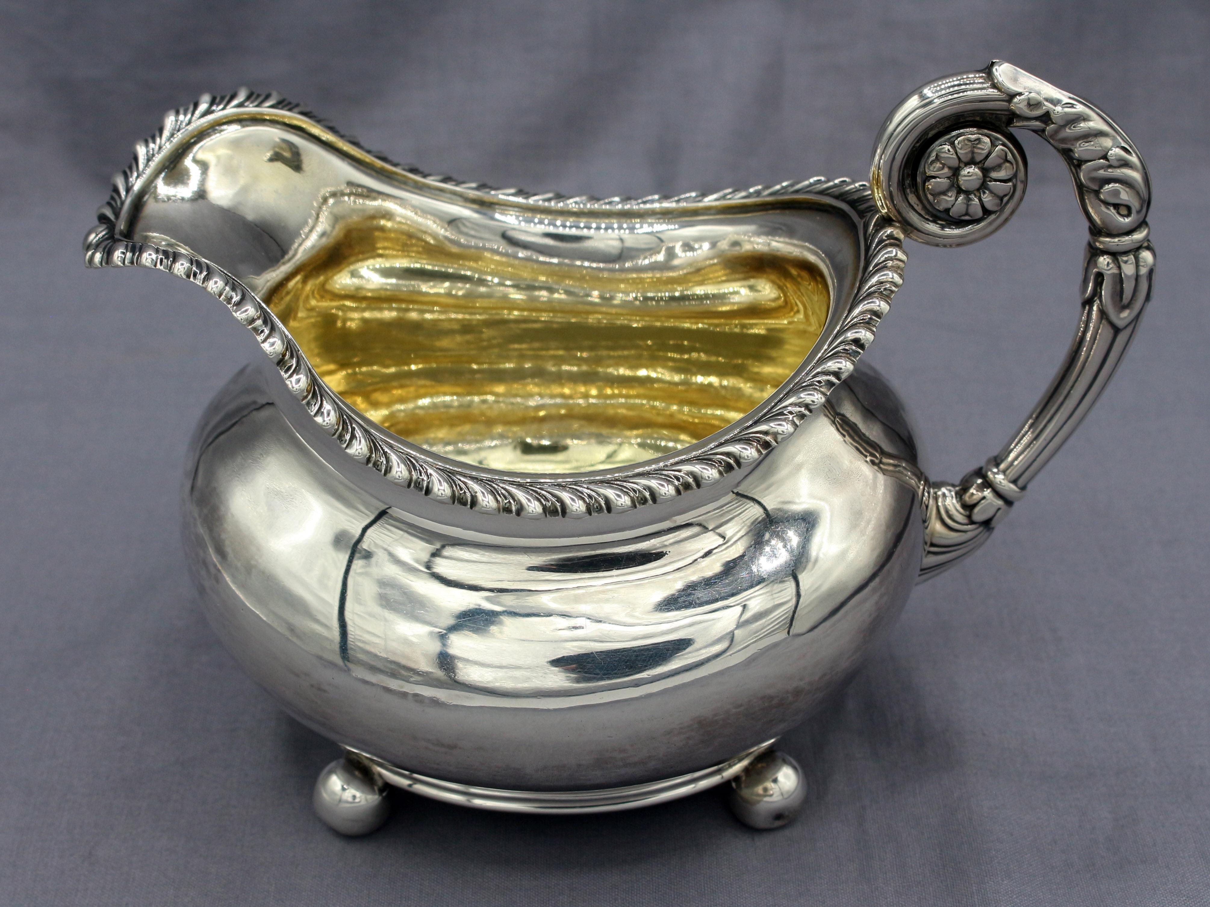 Neoclassical 1815 Sterling Silver Creamer by John Watson For Sale