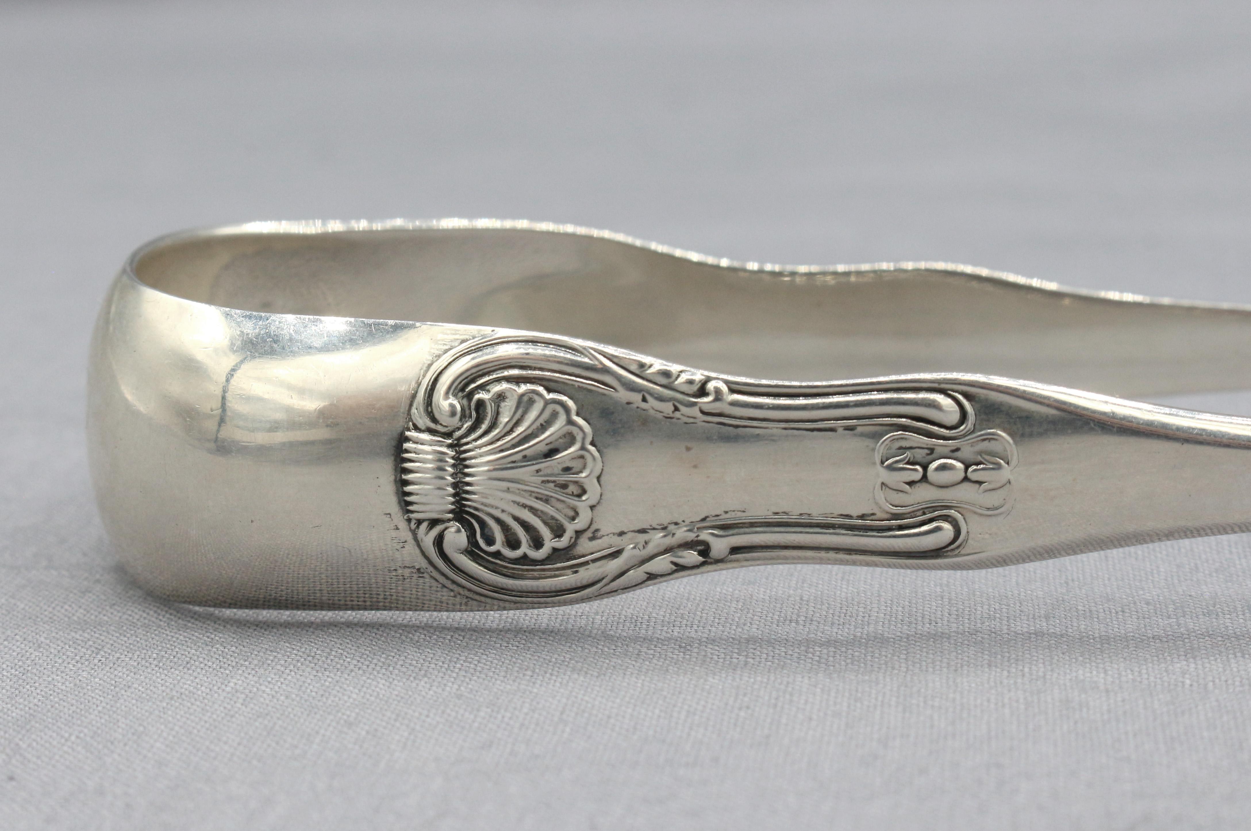 Scottish 1815 Sterling Silver Sugar Tongs by William Marshall For Sale