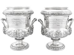 1816 Antique Georgian Sterling Silver Wine Coolers