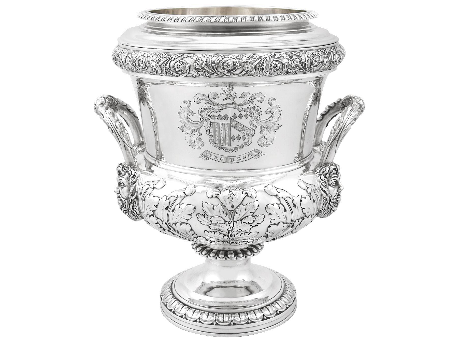 George III 1816 Antique Georgian Sterling Silver Wine Coolers