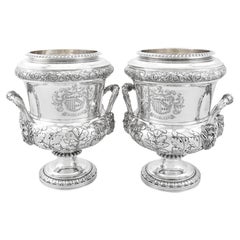 1816 Antique Georgian Sterling Silver Wine Coolers