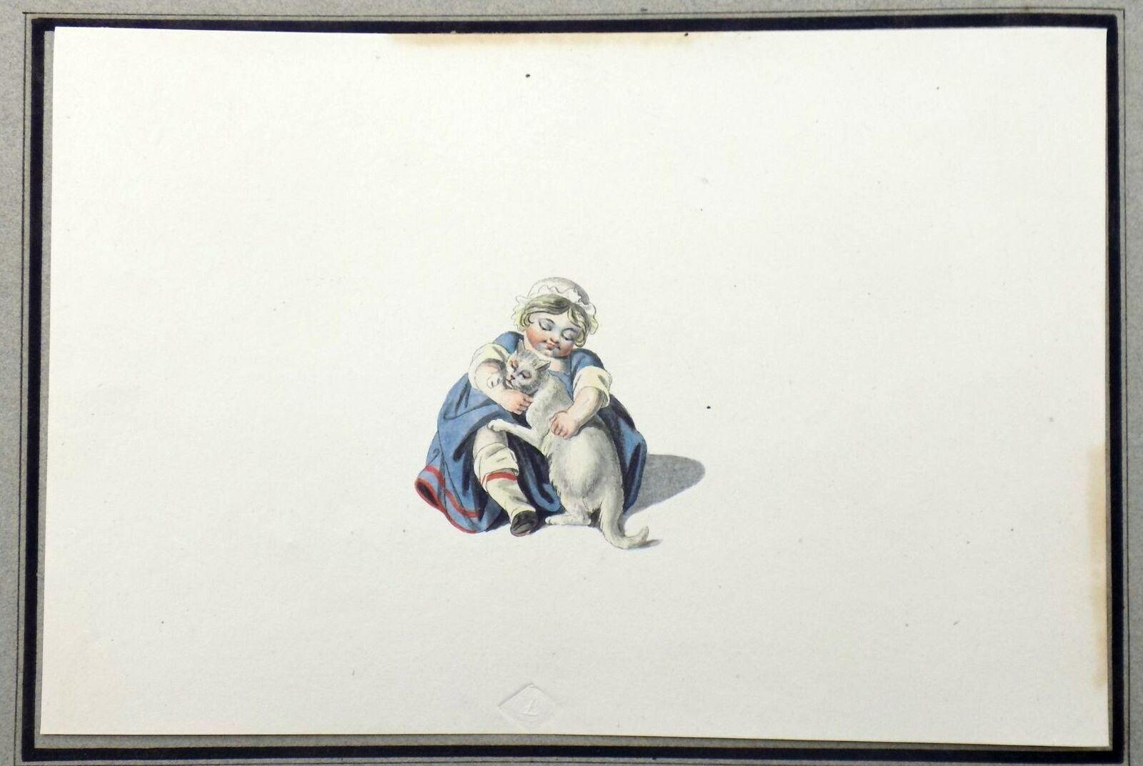 1816 Gottfried Mind, Juvenalia, Children at Play, 12 Aquatints Hand Colo For Sale 4