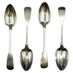 1816 Juego de 4 cucharillas irlandesas de plata de ley de James Scott