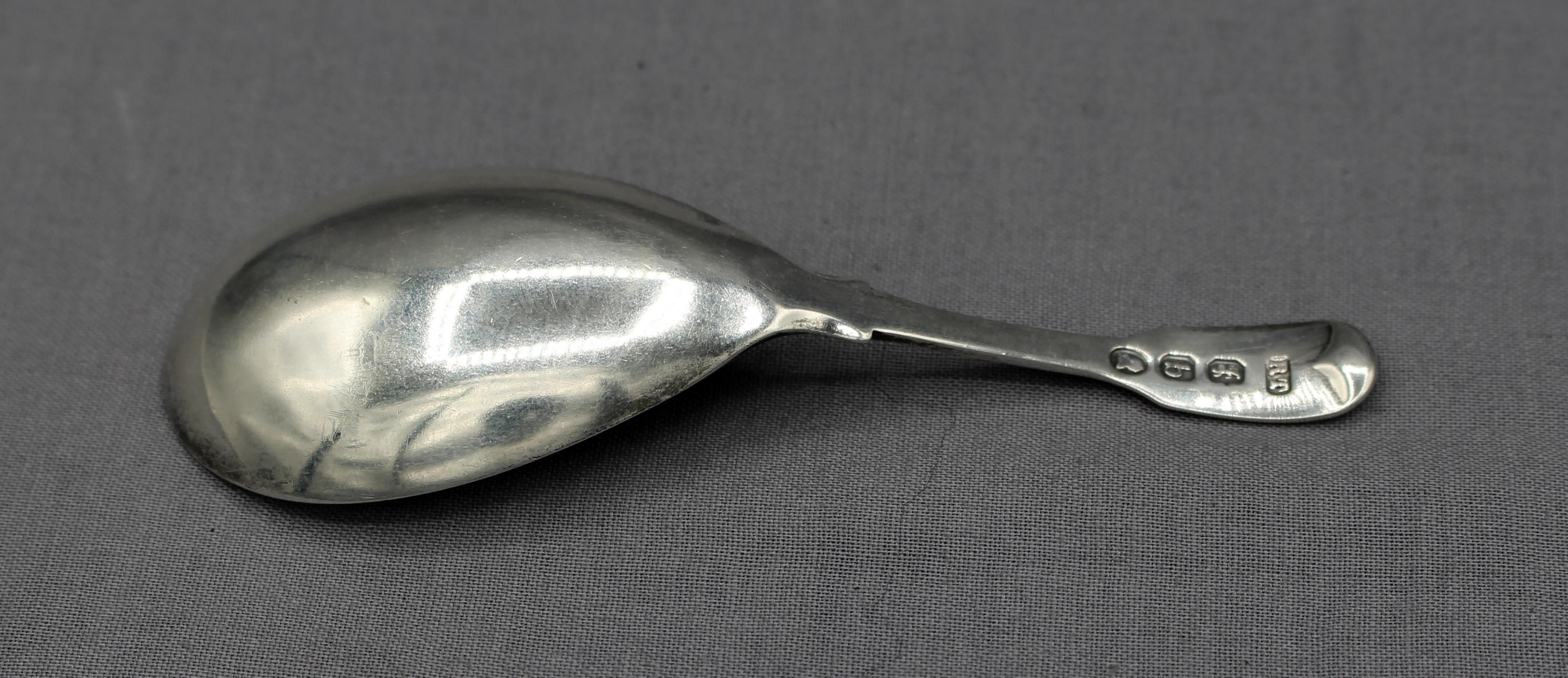 English 1817 George III Sterling Silver Tea Caddy Spoon For Sale