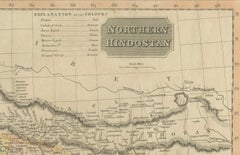 1817 Große Karte des nördlichen Hindostan von J. Thomson - New General Atlas