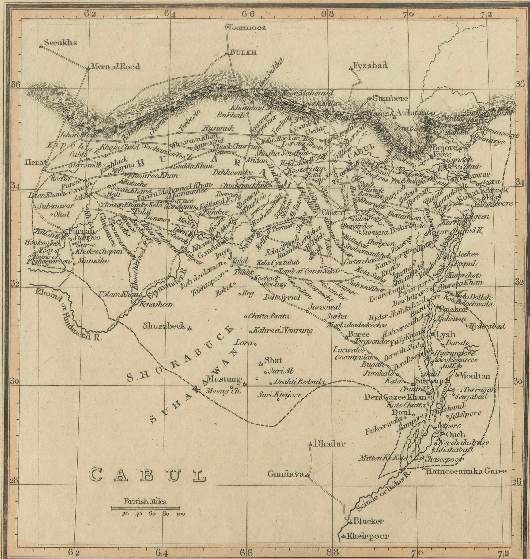 Grande carte de l'Hindoustan septentrional de 1817 par J. Thomson - Nouvel Atlas général en vente 2