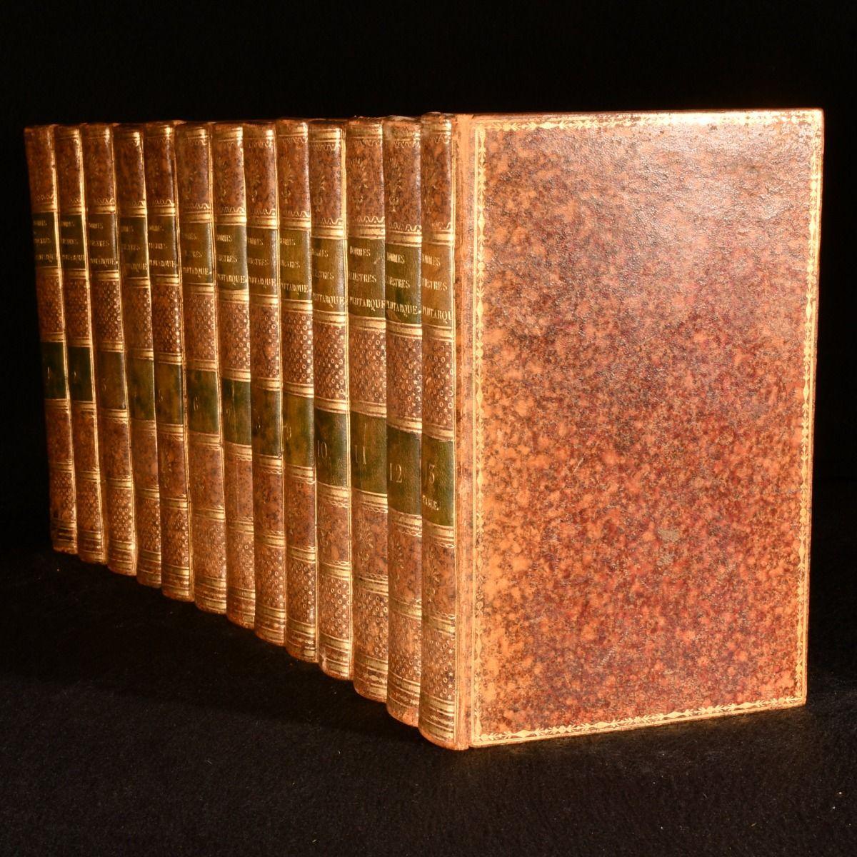 Nouvelle édition revue et corrigée de cette traduction des Vies parallèles, ou Vies des hommes illustres, de Plutarque, en français.

Français. Complet en treize volumes. Fait partie d'un ensemble de vingt-cinq volumes et d'autres titres. Nouvelle