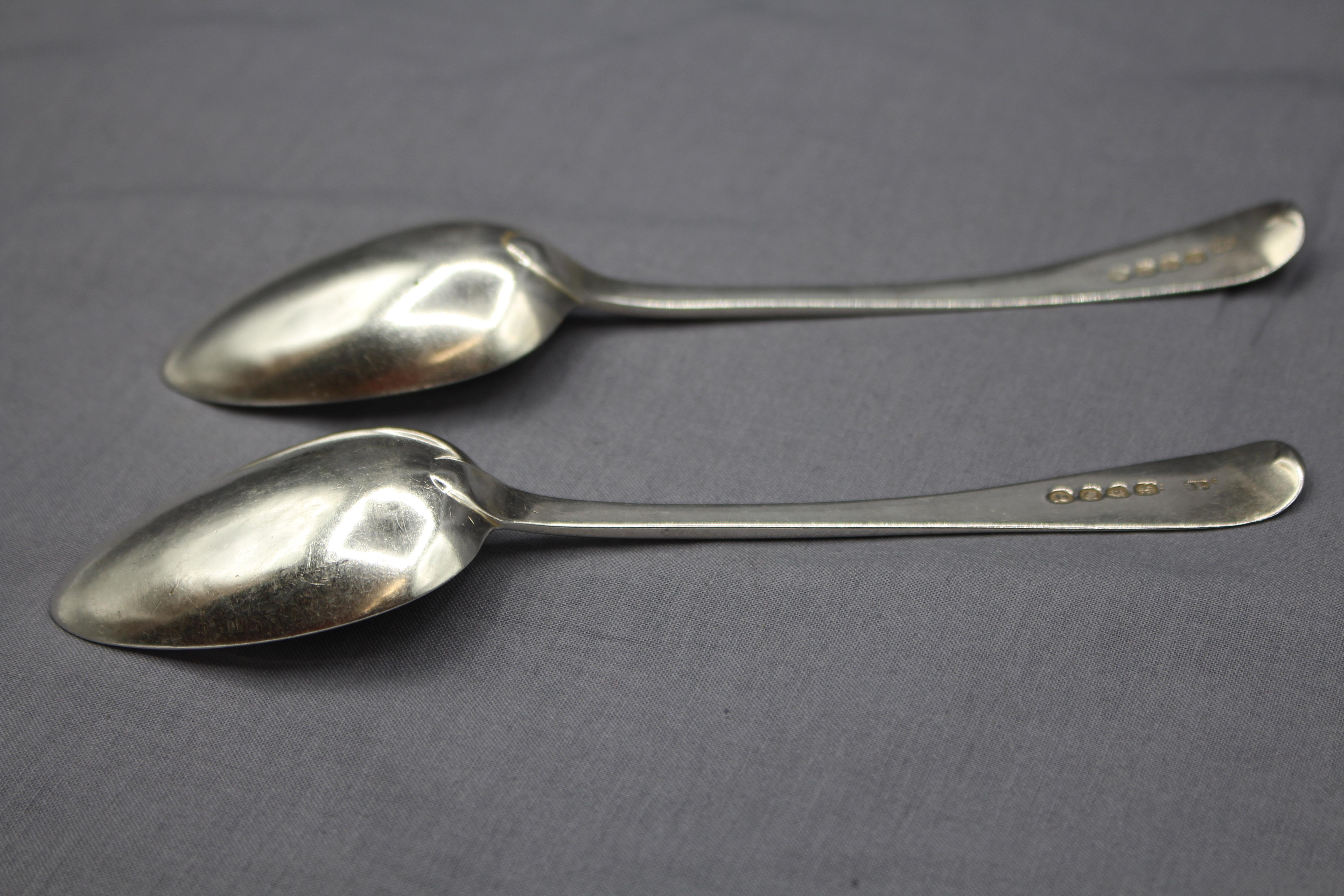 Early 19th Century 1818 Assembled Set of 10 English Engraved Spoons