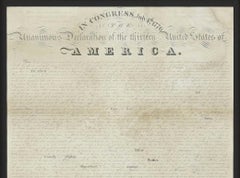 1818 Declaration of Independence Broadside, Engraved by Benjamin Owen Tyler