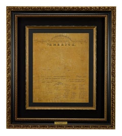1818 Declaration of Independence Broadside Engraved by Benjamin Owen Tyler